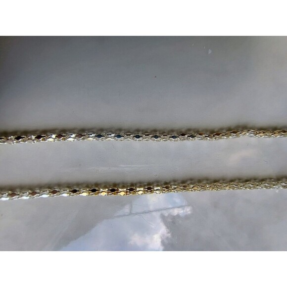 Vintage Intricate Beads Silver Tone Butterfly Necklace 18K GF Chain - Picture 5 of 7